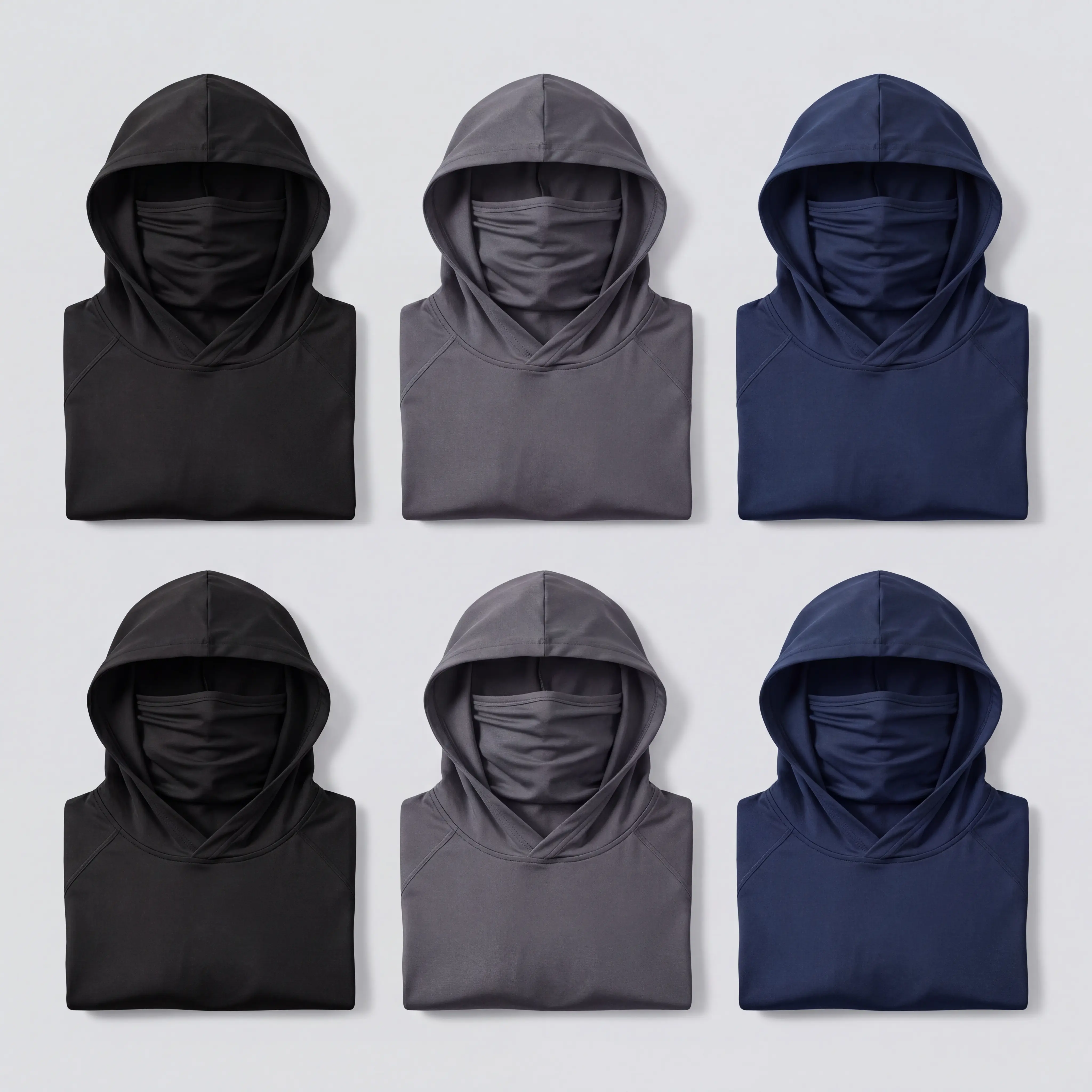 Men's Outdoor Work Sun Protection Clothing With Sun-Blocking Hoodie