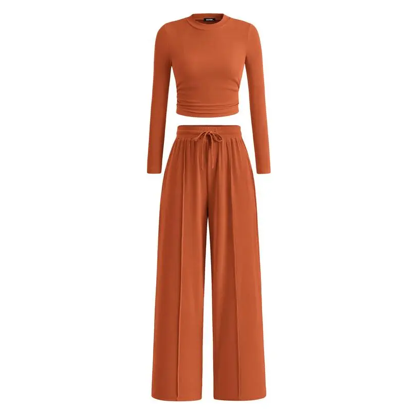 Women’s 2-Piece Ribbed Knit Lounge Set
