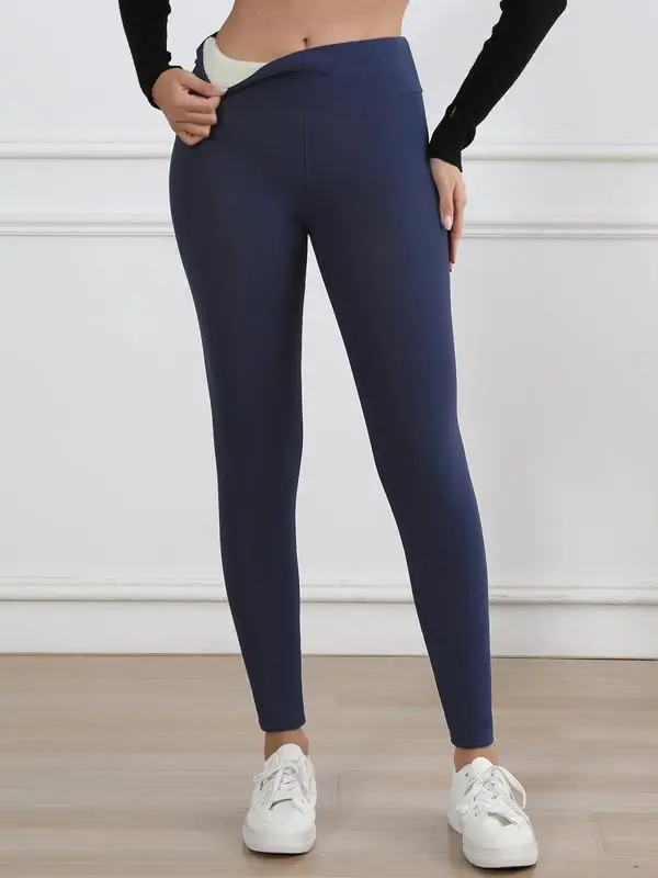 Winter Warm Fleece Lined Leggings High Waist Women's Casual Riding Workout Wear for Yoga