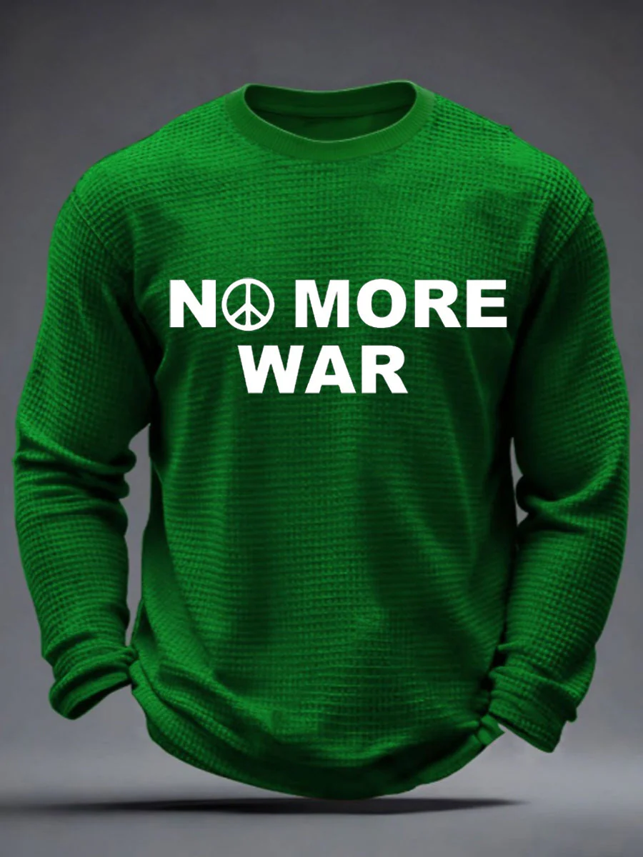 Men's No War Waffle Long Sleeve T-Shirt