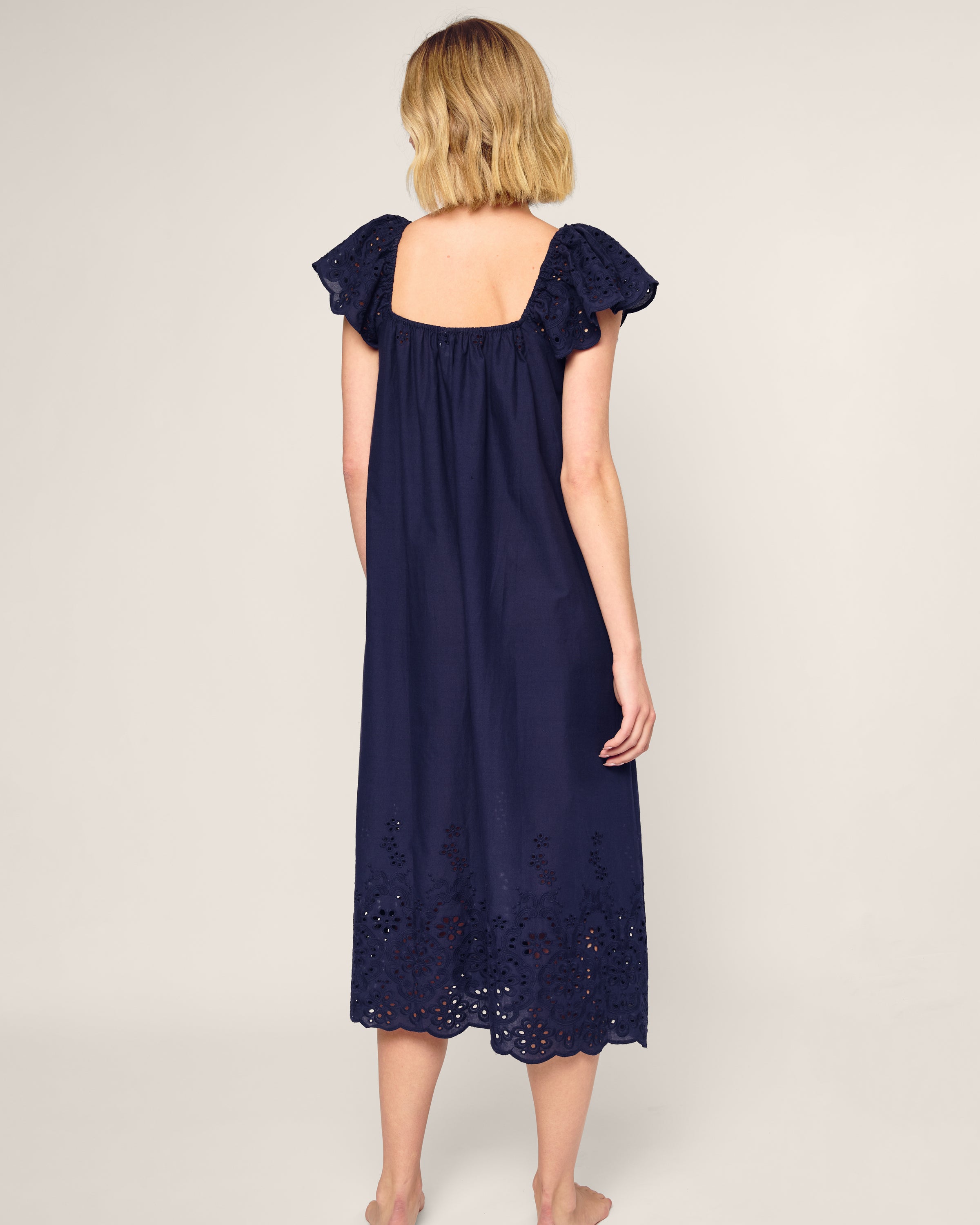 Women's Twill Ava Nightgown in Navy