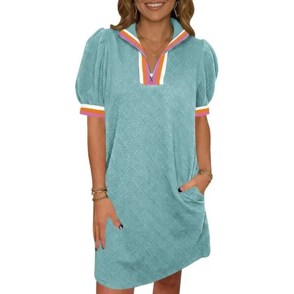 Women's Summer Puff-Sleeve Mini Dress