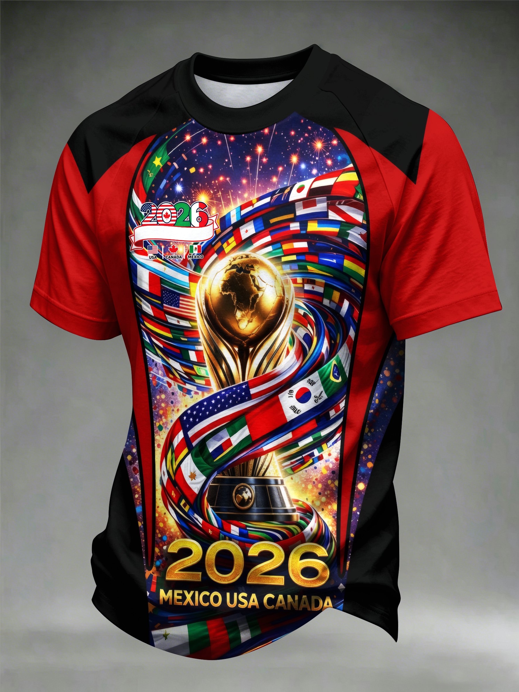 Men's Football Lovers Printed Casual T-shirt