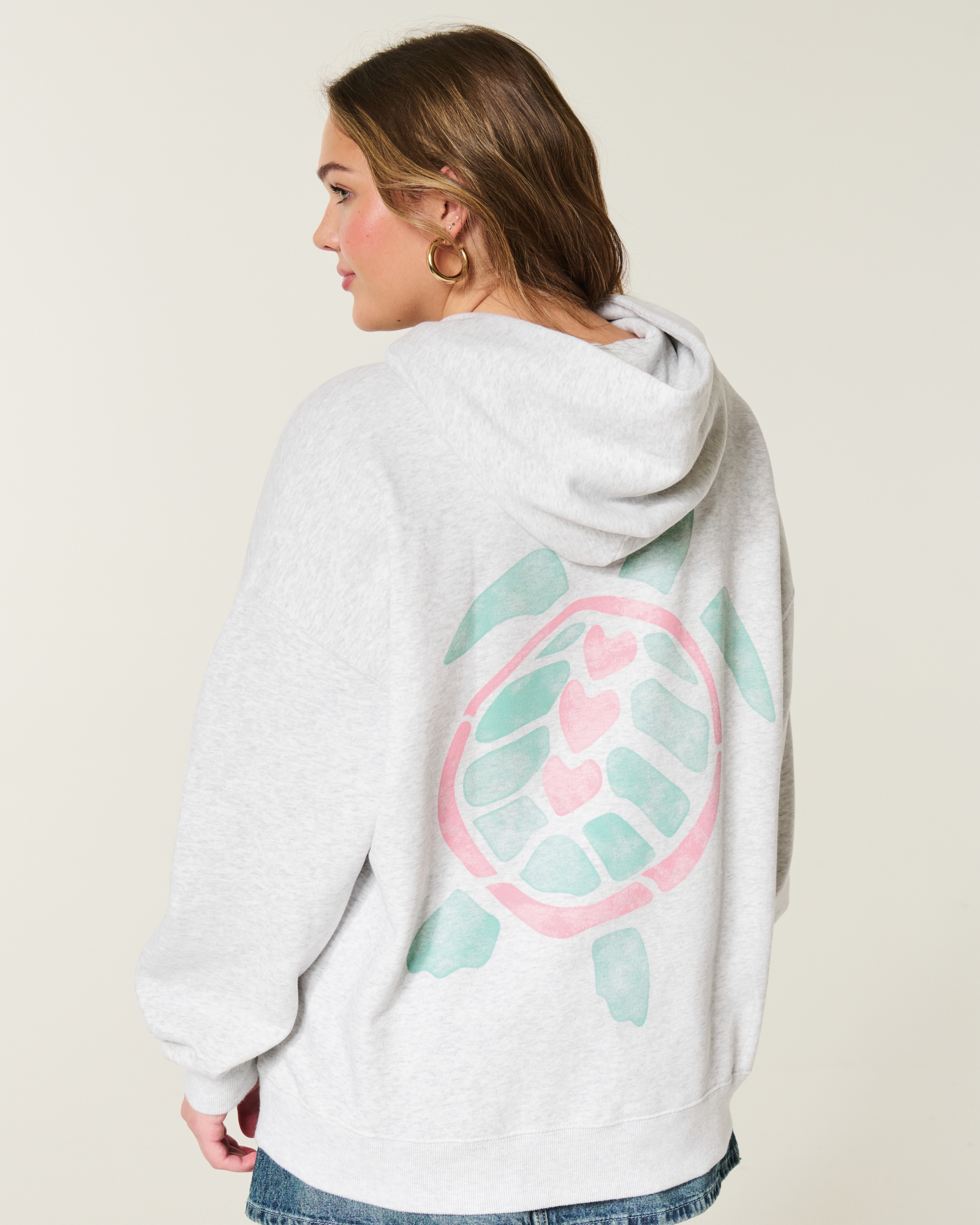 Hollister Feel Good Oversized Butterfly Graphic Hoodie