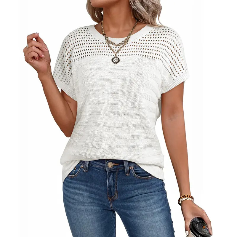 Women's open-knit top