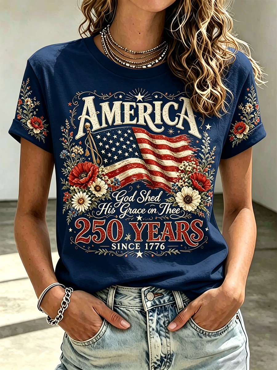 250Th Anniversary Printed Round Neck Top In The United States