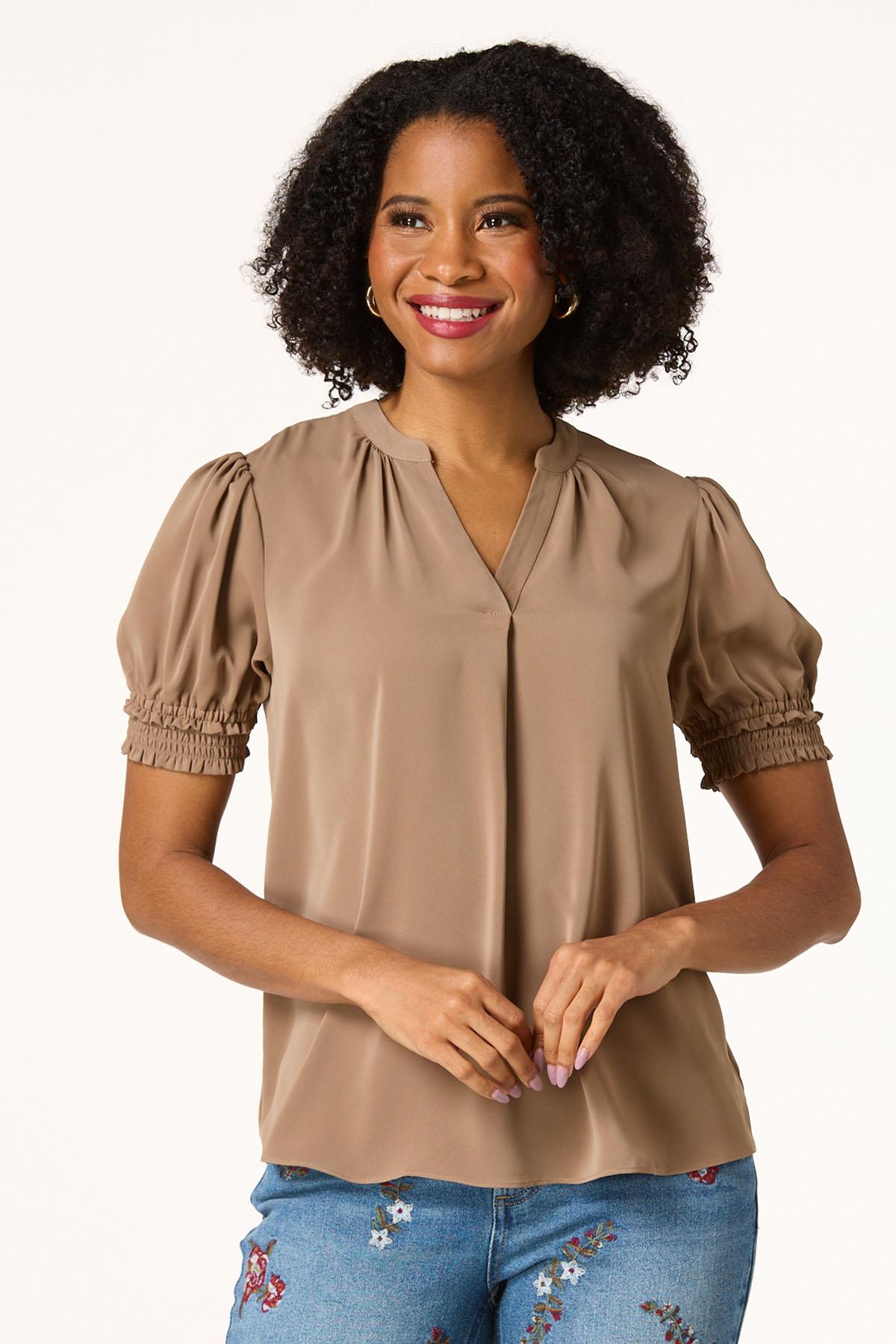 Smocked Sleeve Top