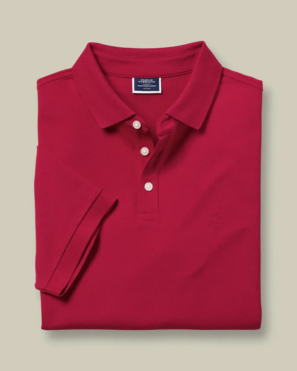 Men'S Casual Business POLO Shirt, Breathable Pique Fabric