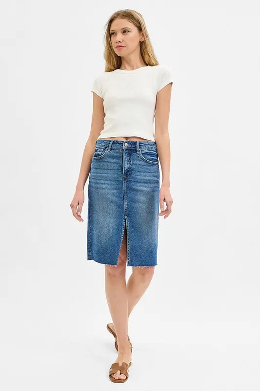 High Rise Front Slit Pencil Skirts