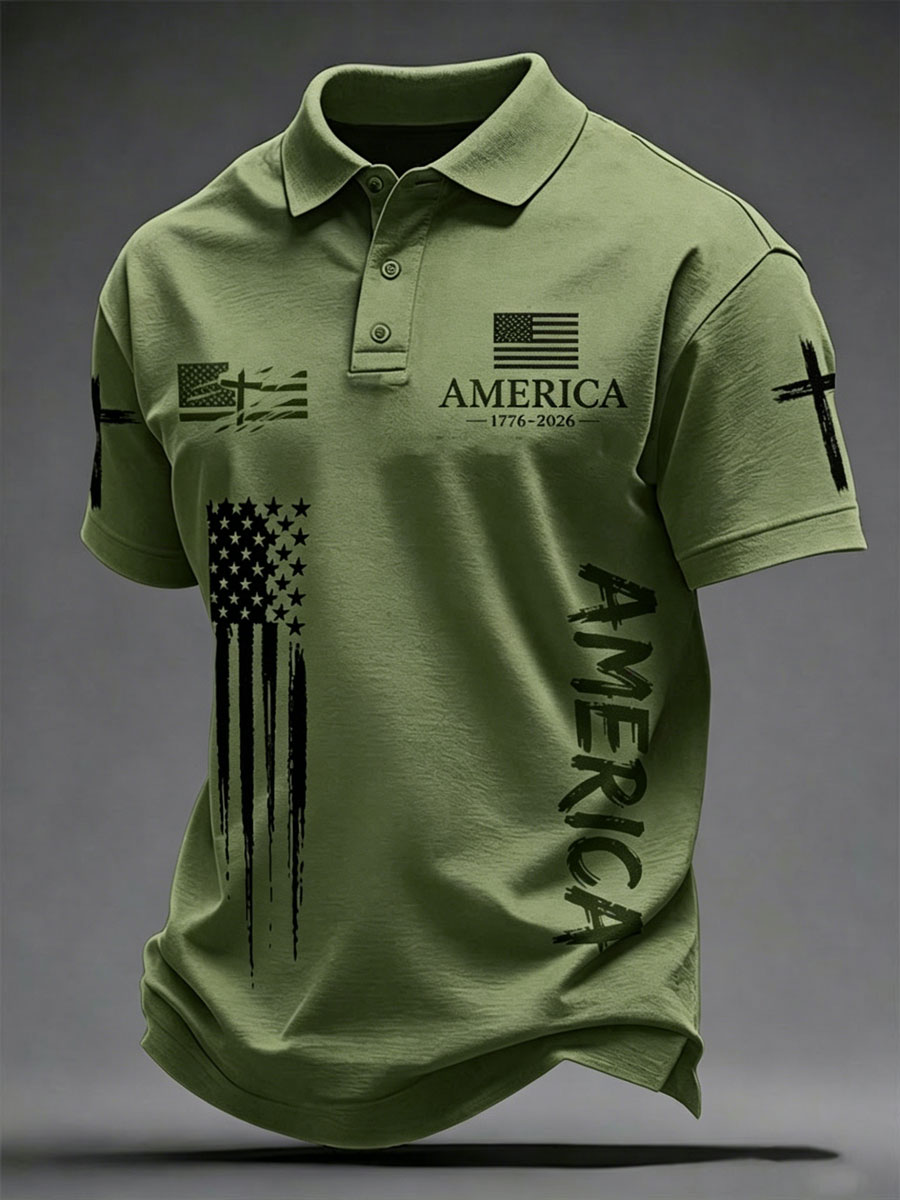 Men'S 250Th Anniversary Faith Printed Casual T-Shirt