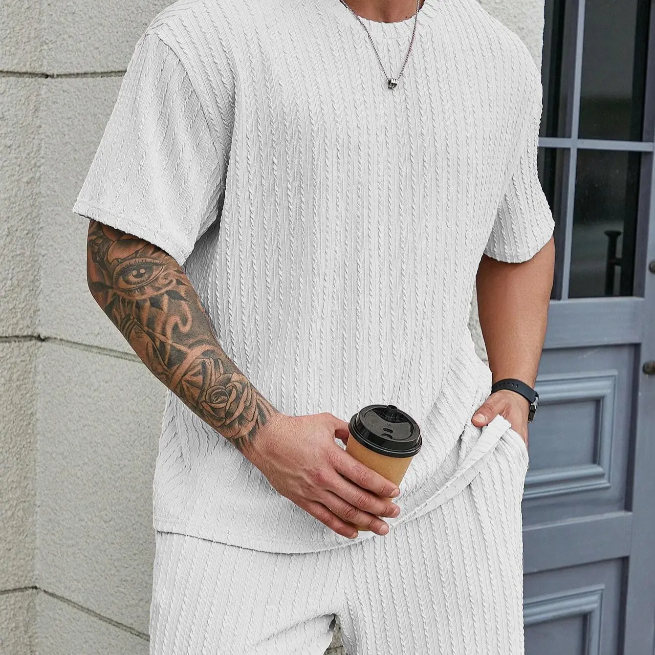 🌴 Men's Relaxed 2-Piece Casual Lounge Set