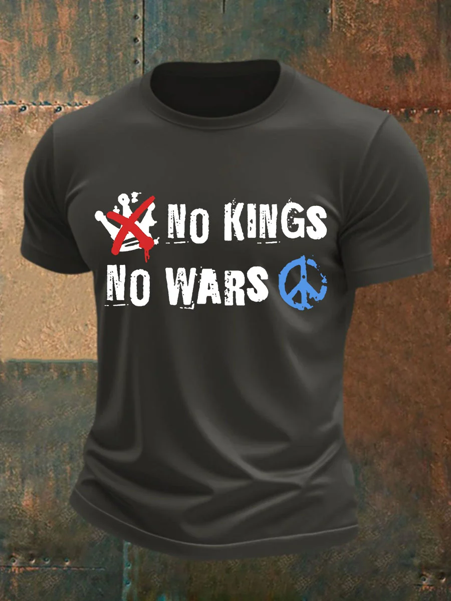 Men's No War cotton short-sleeved T-shirt