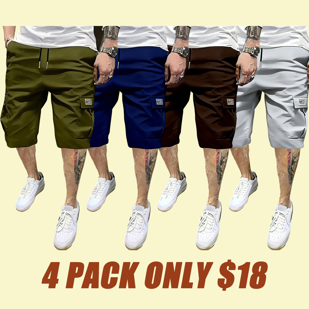 🔥Limited-time 50% off🔥Men's Shorts Set  Slanted Pockets Bottoms for Everyday Use Menswear Overalls shorts men