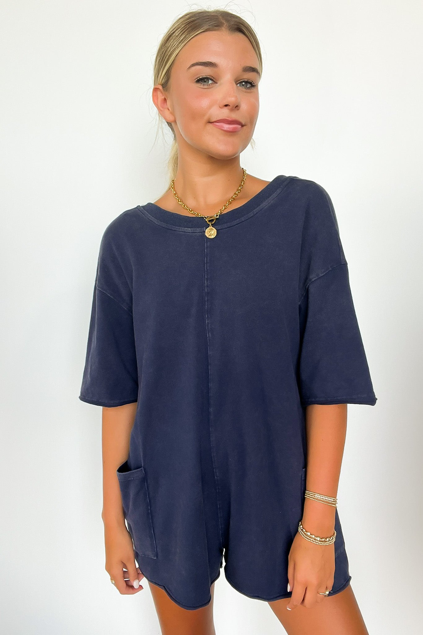 Short Sleeve Relaxed Romper