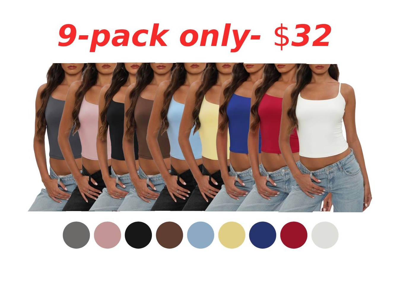 🔥Women's Square Neck Cami Top - Chic & Versatile🔥