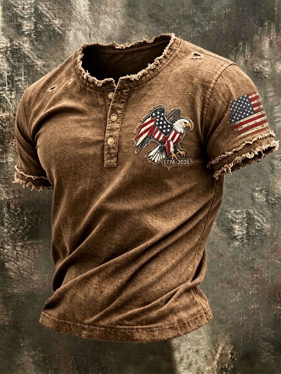 Men'S 250Th Anniversary Printed Casual T-Shirt