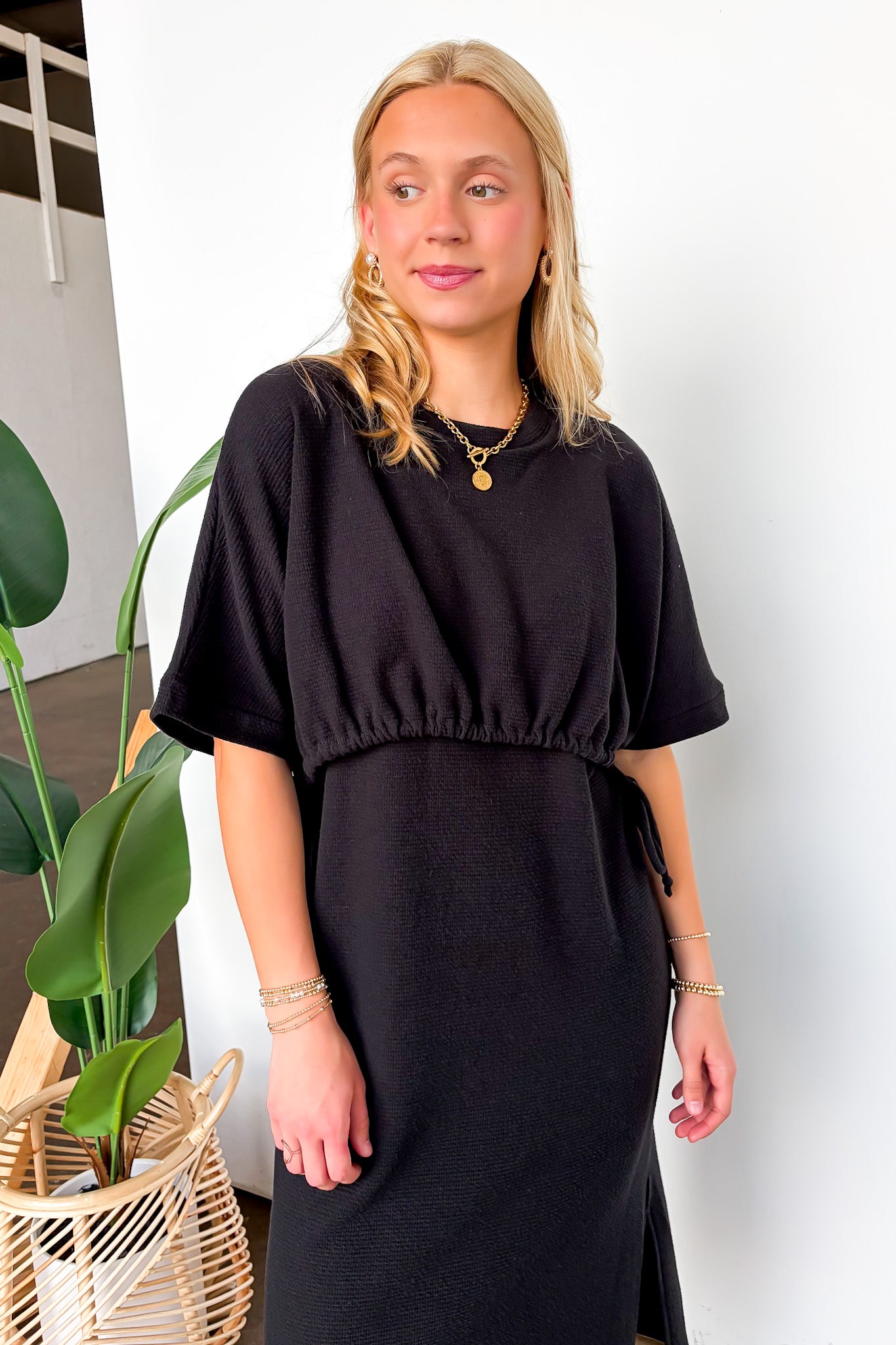 Side Tie Maxi Dress