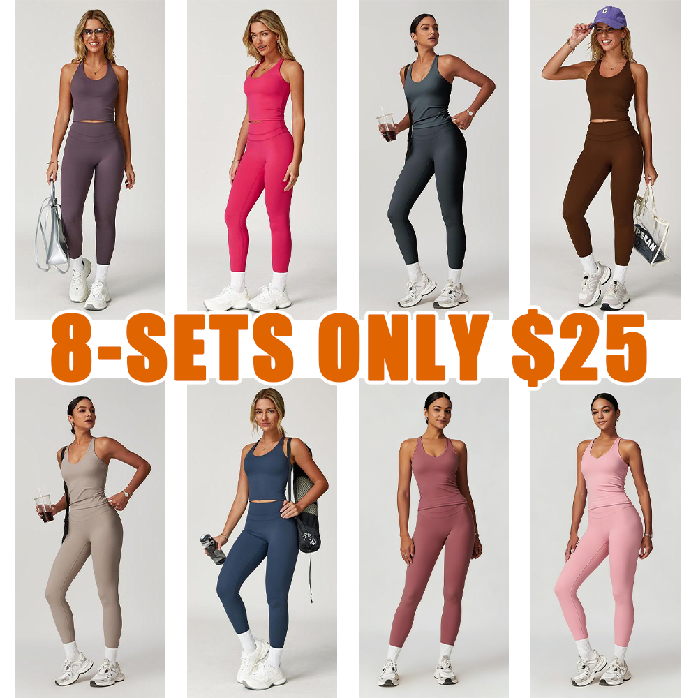 Women's Tank Top High Stretch Leggings Two-Piece Set
