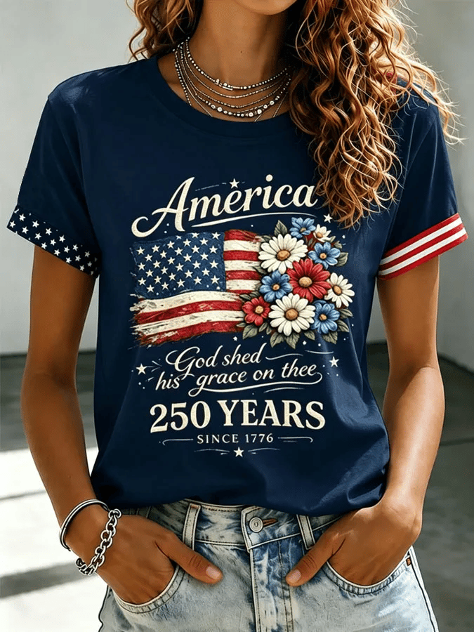 Women's America 1776-2026 Freedom Print T-shirt