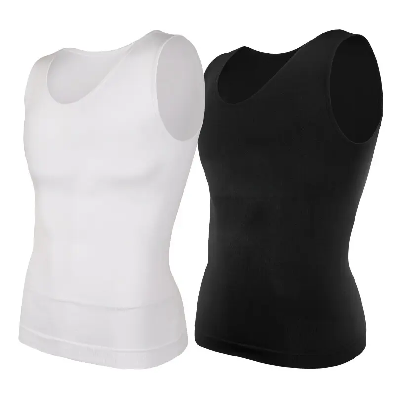 Men's Body-Shaping Vest — Moderate-Compression Shapewear. Crafted from comfortable, stretchy, and lightweight fabric that is breathable and gentle on the skin.