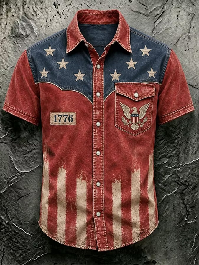 Men'S Short-Sleeve Shirt For The 250th Anniversary Of The United States