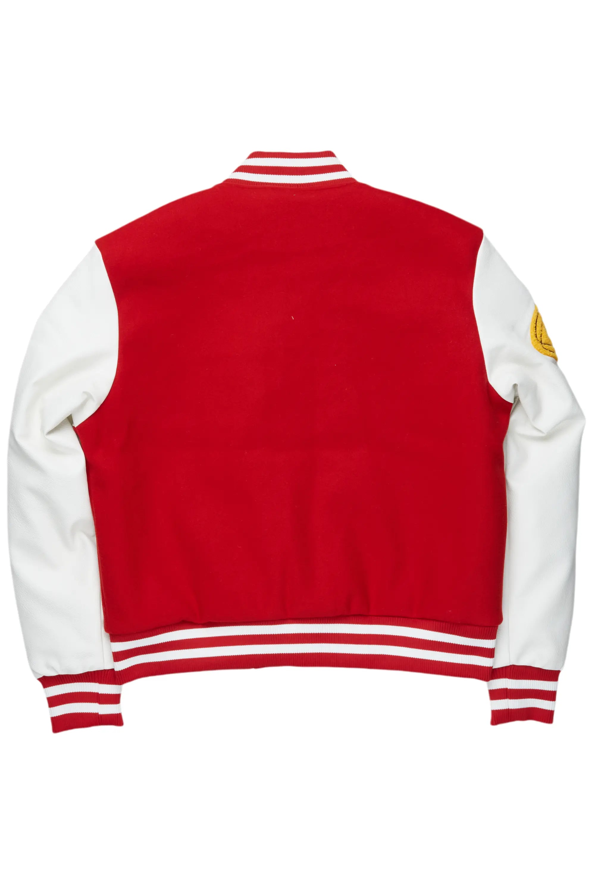 Ahjalee Red Oversized Varsity Jacket