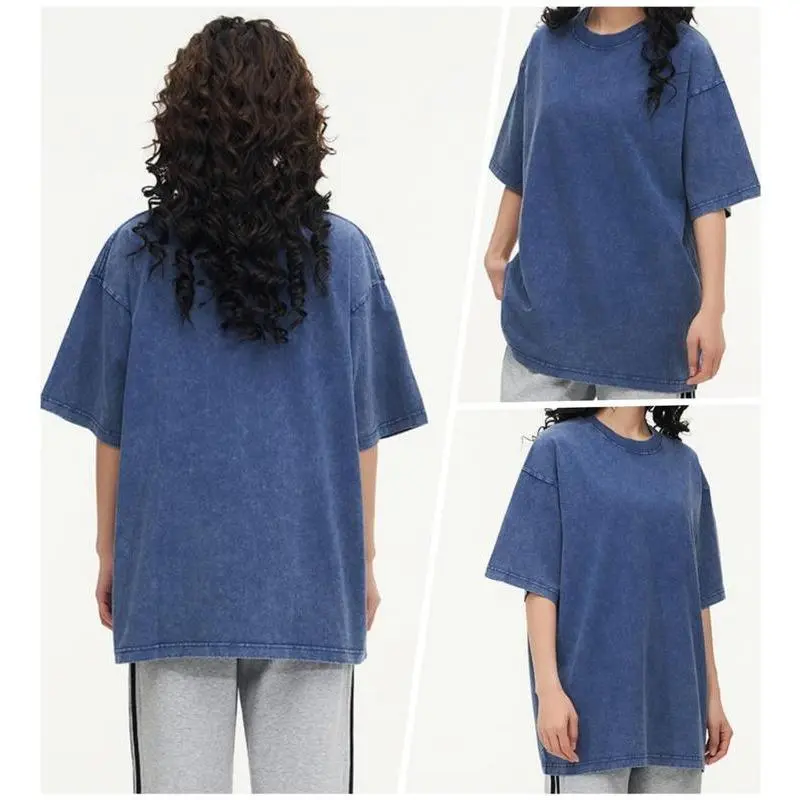 Unisex 9-Pack Oversized Heavyweight Tees – Vintage Baggy Cotton Gym T-Shirts