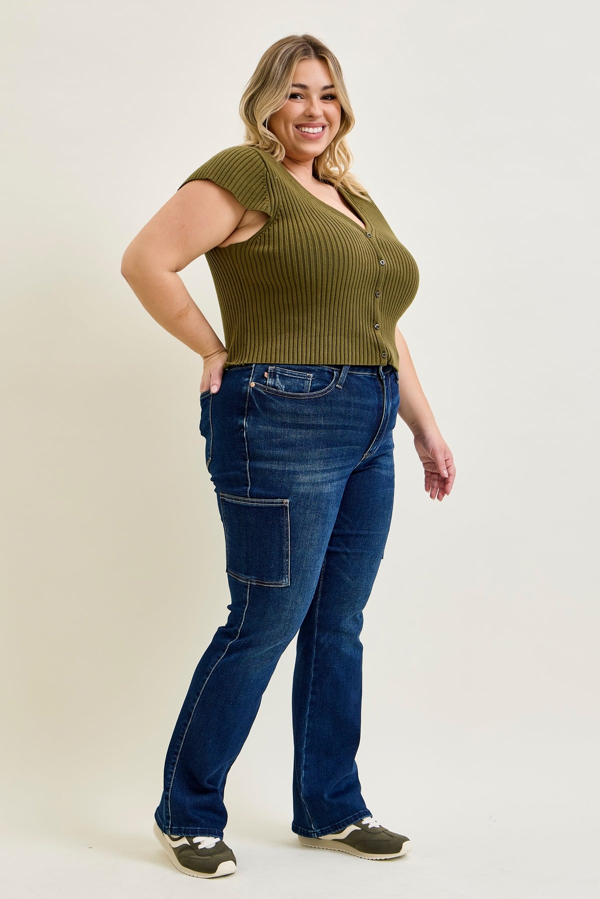Daisy Cargo Bootcut Jeans - PLUS