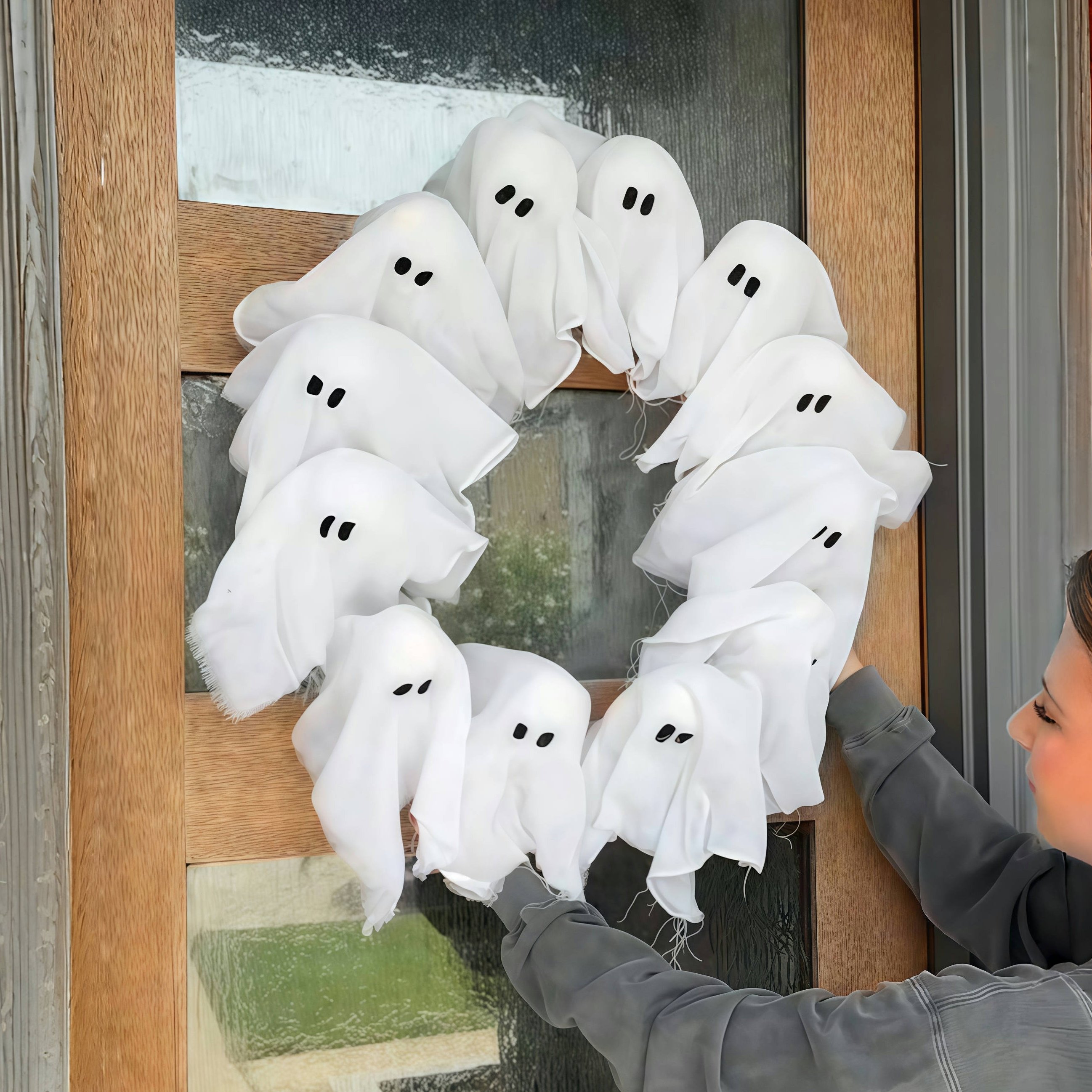 2026 Flaming Ghost Wreath