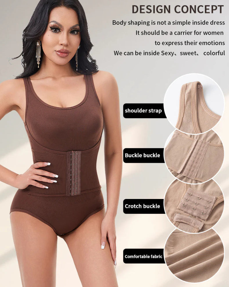 Women's One-Piece Shapewear Double-Layer Abdomen Control