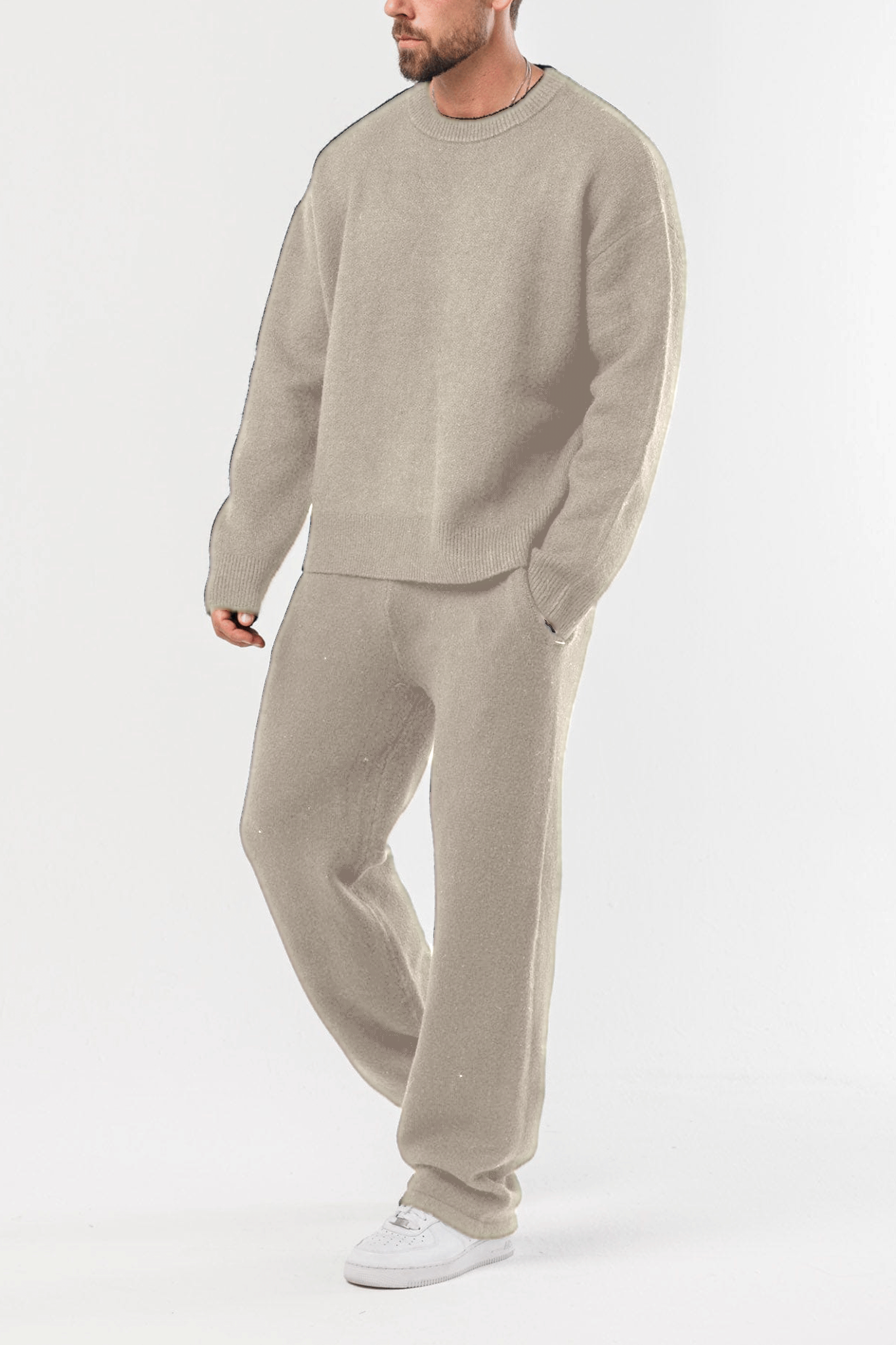 🔥Last Day Promotion!🔥Men’s Classic Knit Sweater Set – Everyday Comfort Outfit