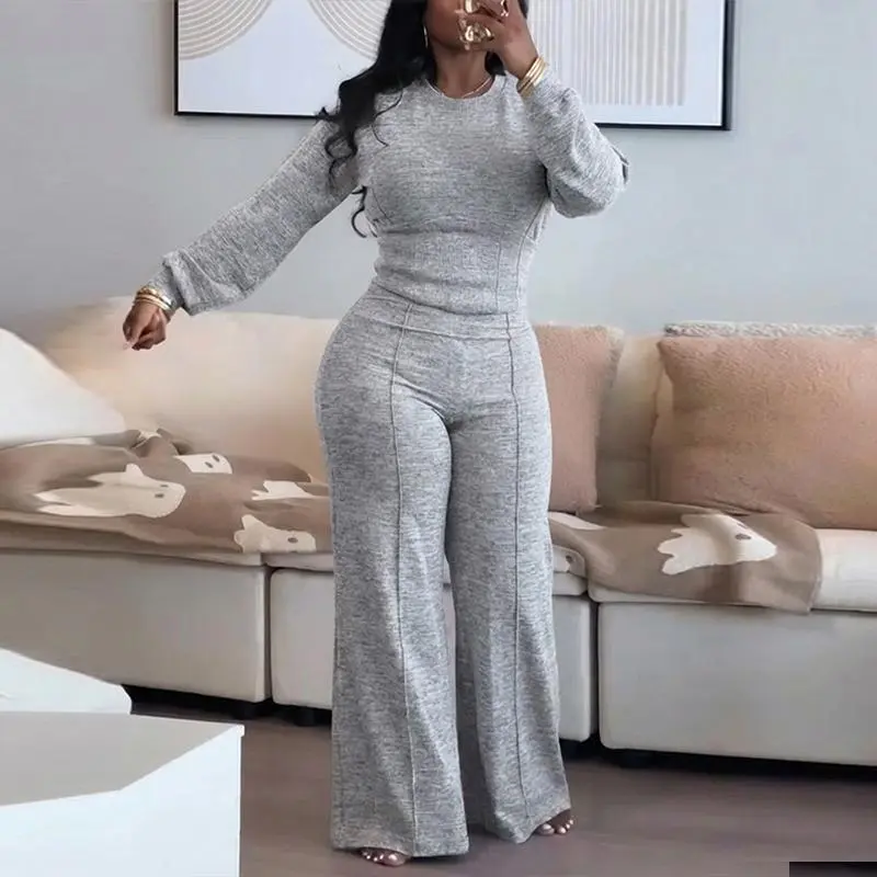 Women's Casual Seam Design Sweatpants Set