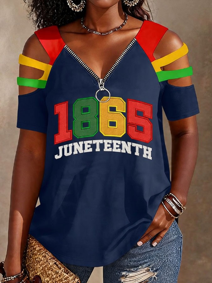 Women'S Juneteenth Printed Casual Top
