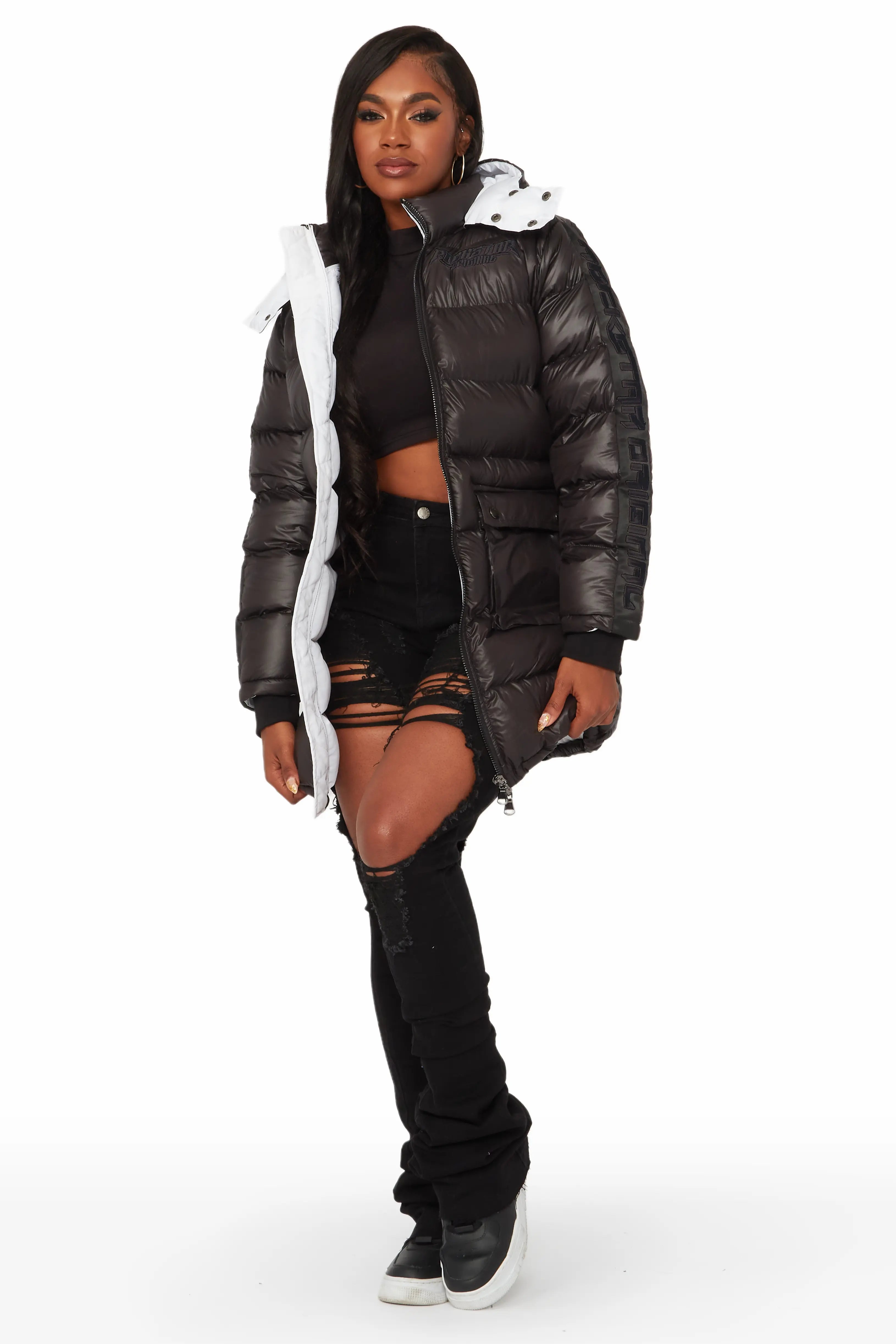 Nikita Black/Black Long Puffer Jacket