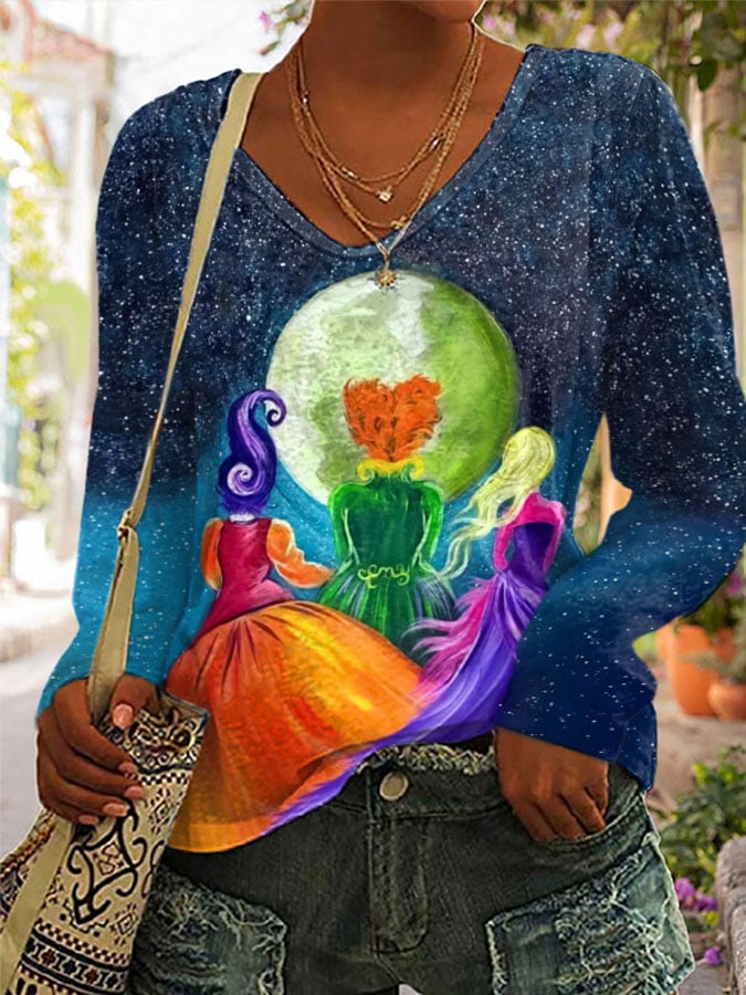 Fashion Abstract Print Long Sleeve T-Shirt