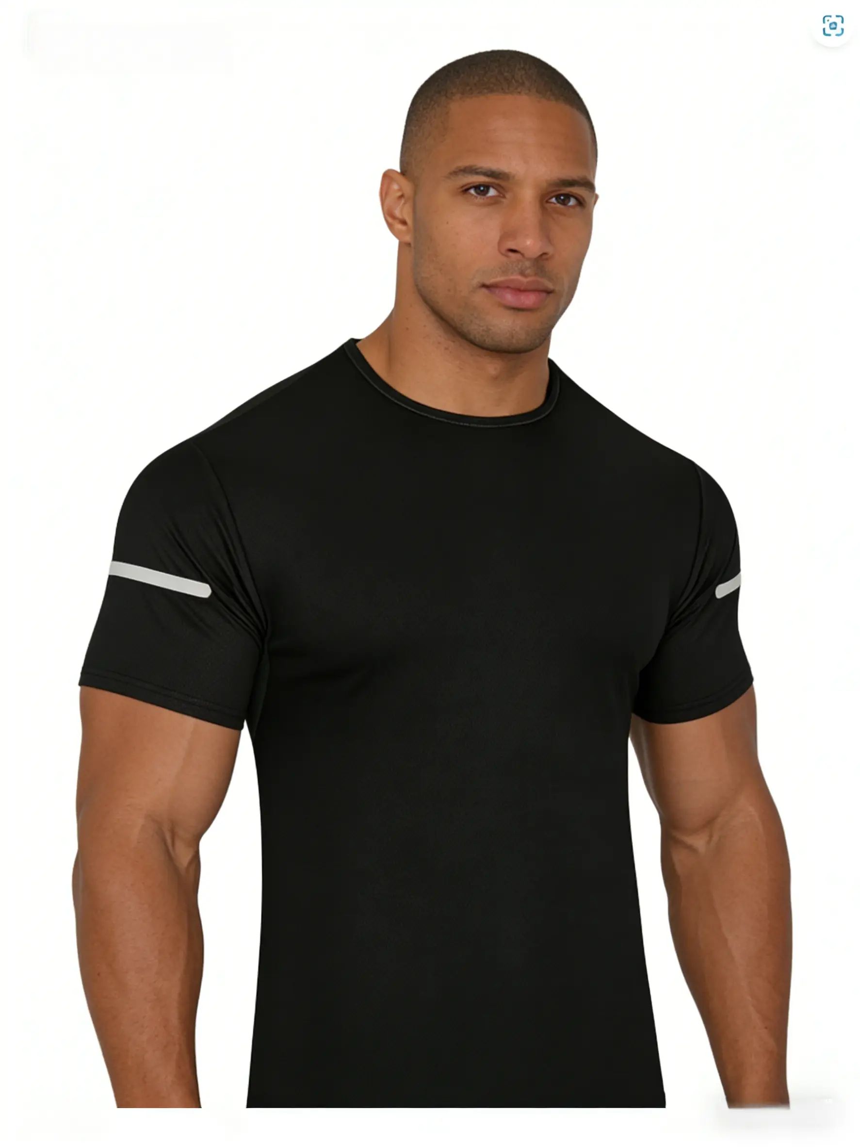 7-pack men's printed reflective striped sports T-shirts, quick-drying and breathable