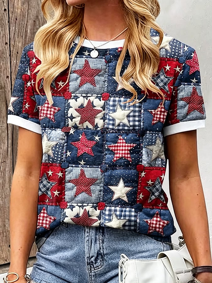 Women's 250th Anniversary Independence Day Art Print T-shirt