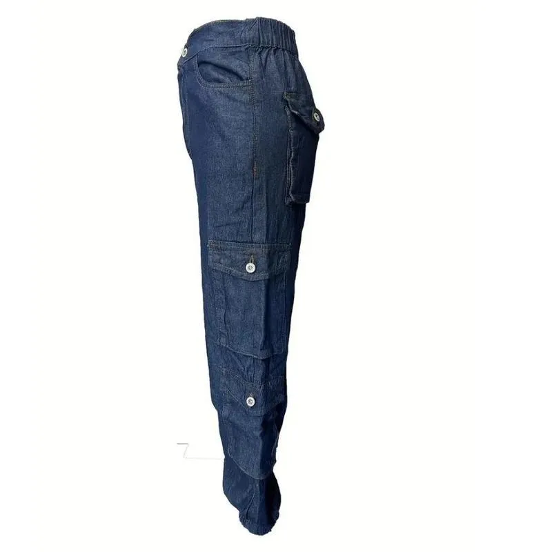 Women's stretch jeans high waisted work pants