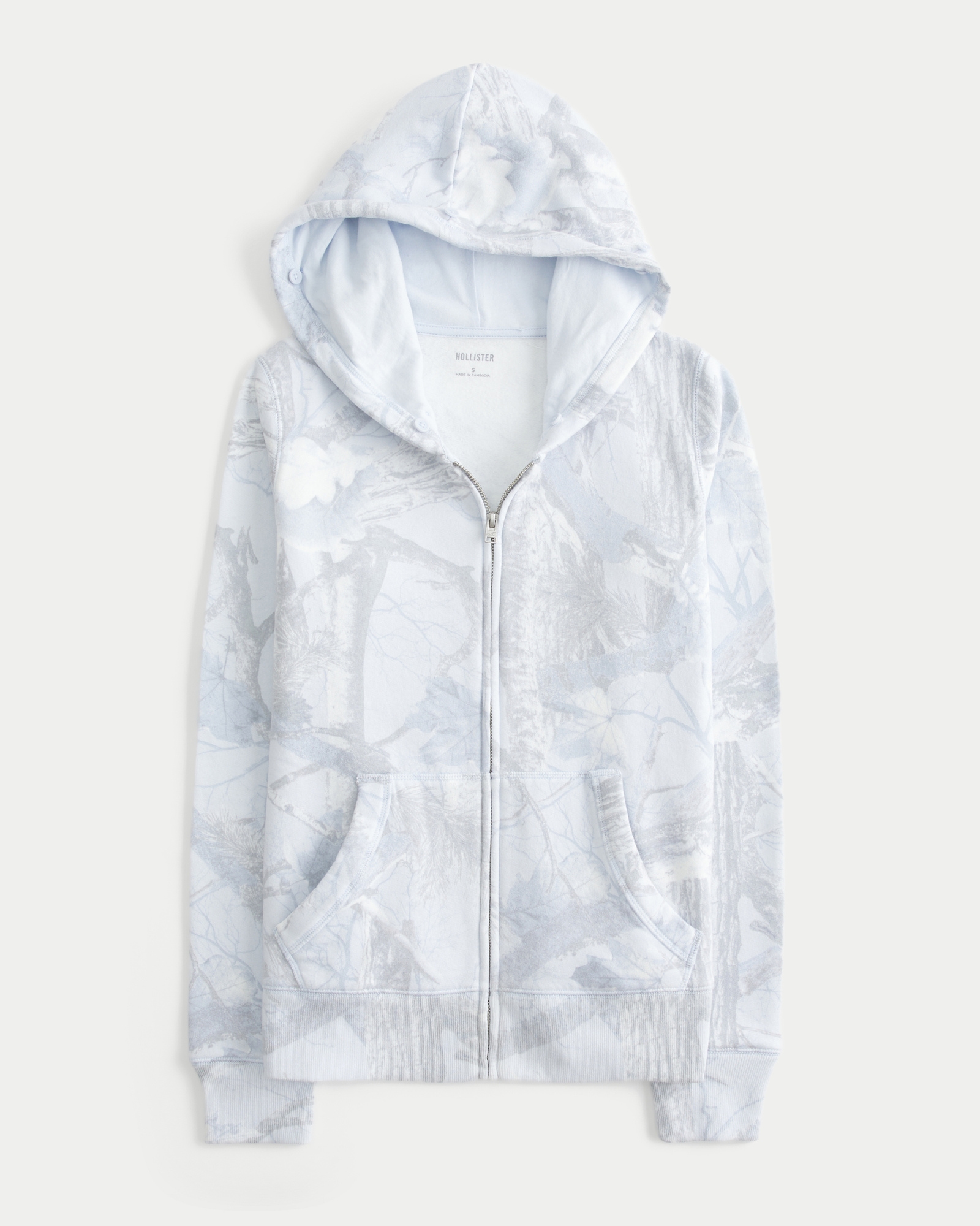 Faux Fur Trim Zip-Up Hoodie