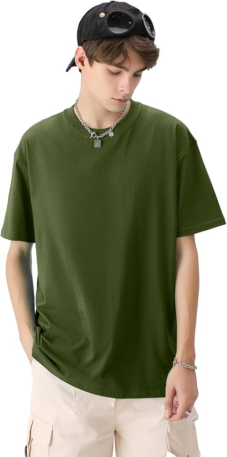 Men’s Oversized Cotton Crewneck T-Shirt (Unisex Fit)