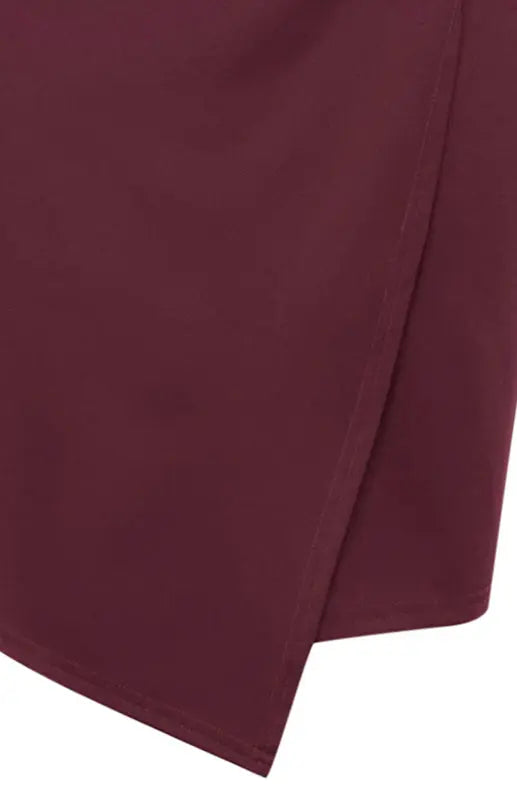 Pleated Solid Color Bodycon Midi Skirt