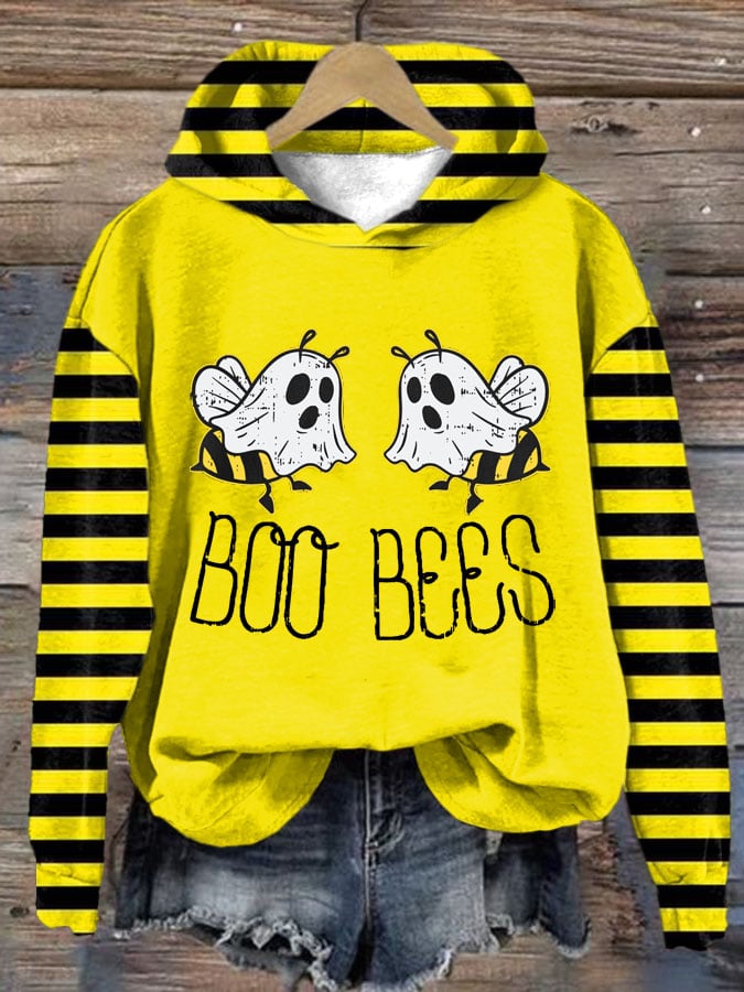 Women's Boo Bees Printed Casual Hoodie