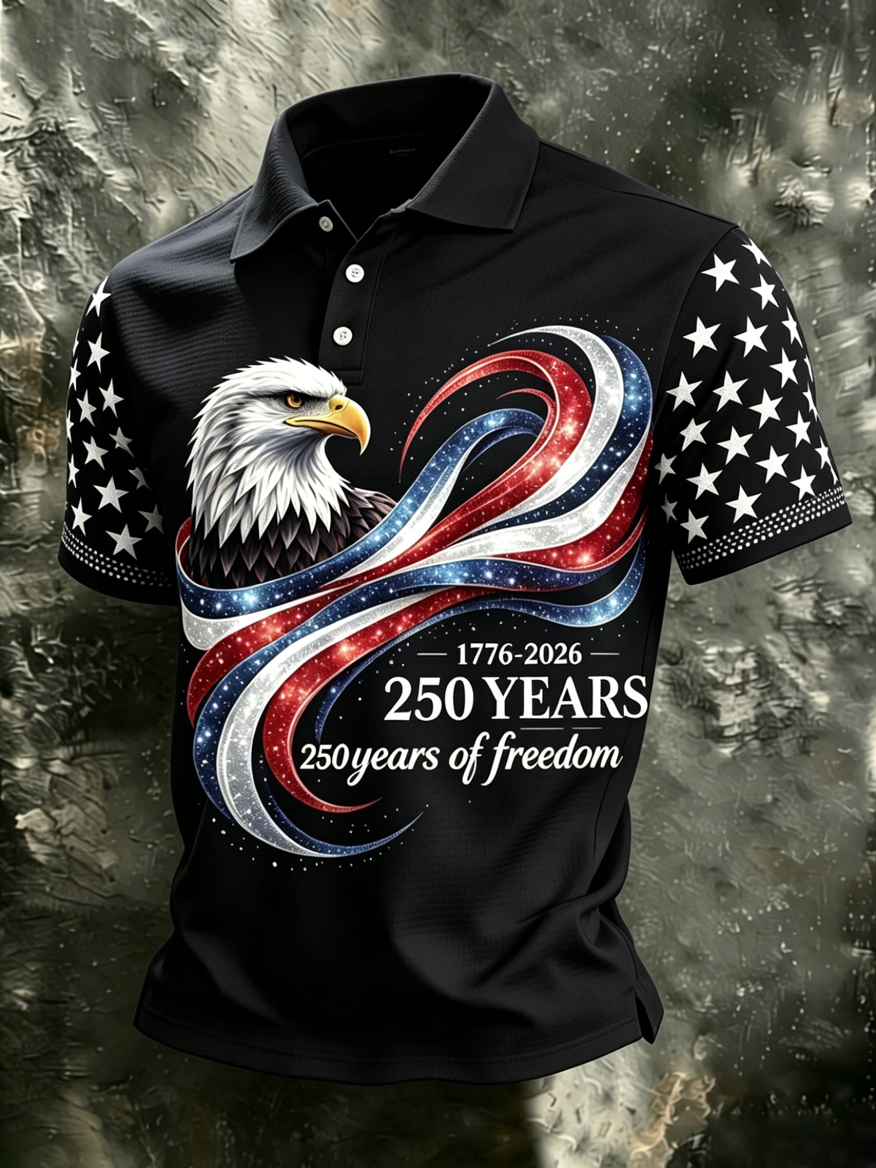 Men's U.S. 250th Anniversary Short-Sleeve Printed Polo Shirt