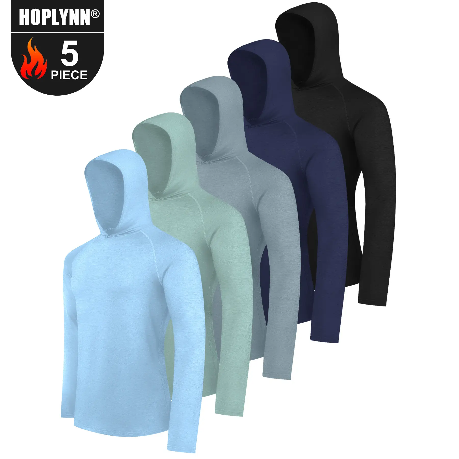 Men's Athletic Hoodie | Long-Sleeve Fishing Shirt | Lightweight Sun Protection Jacket