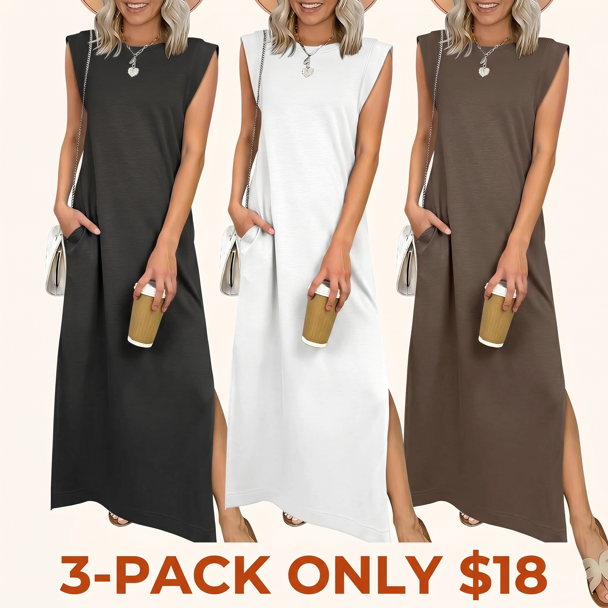 Women's Summer Casual Sleeveless Maxi Dress