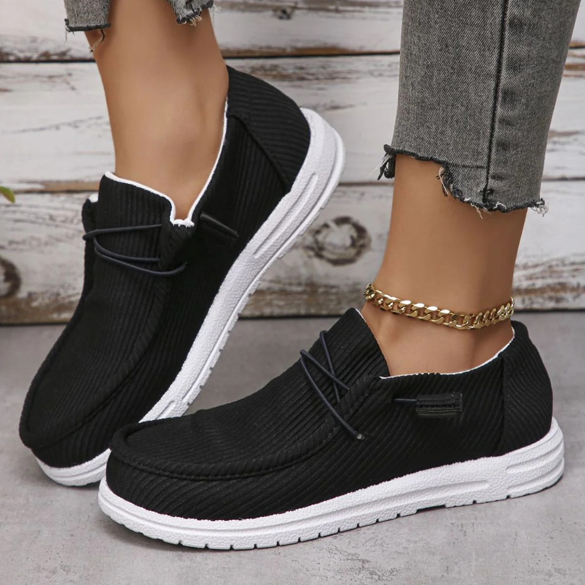 Round Toe Canvas Sneakers (multiple color options)