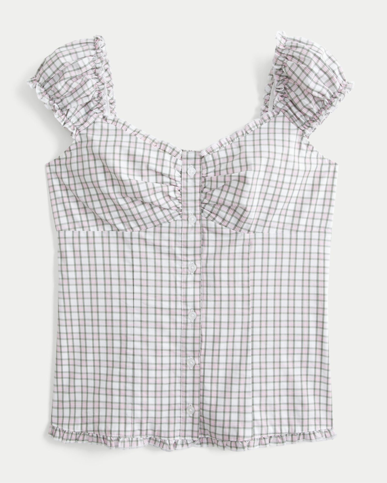 On\/Off-the-Shoulder Ruffle Trim Top