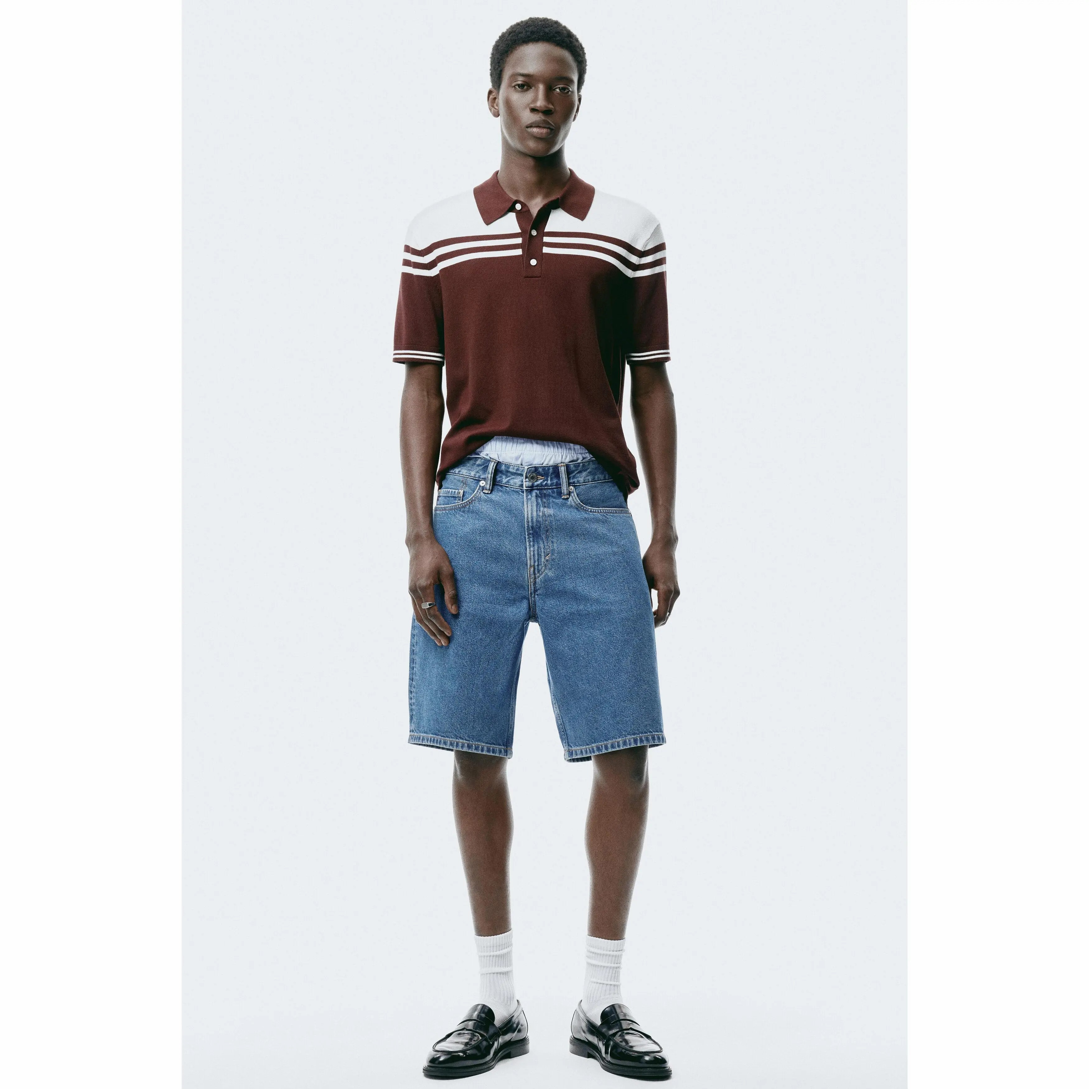 Men's Relaxed Fit Denim Shorts – 5-Pocket Cotton Jean Shorts with Tapered Leg