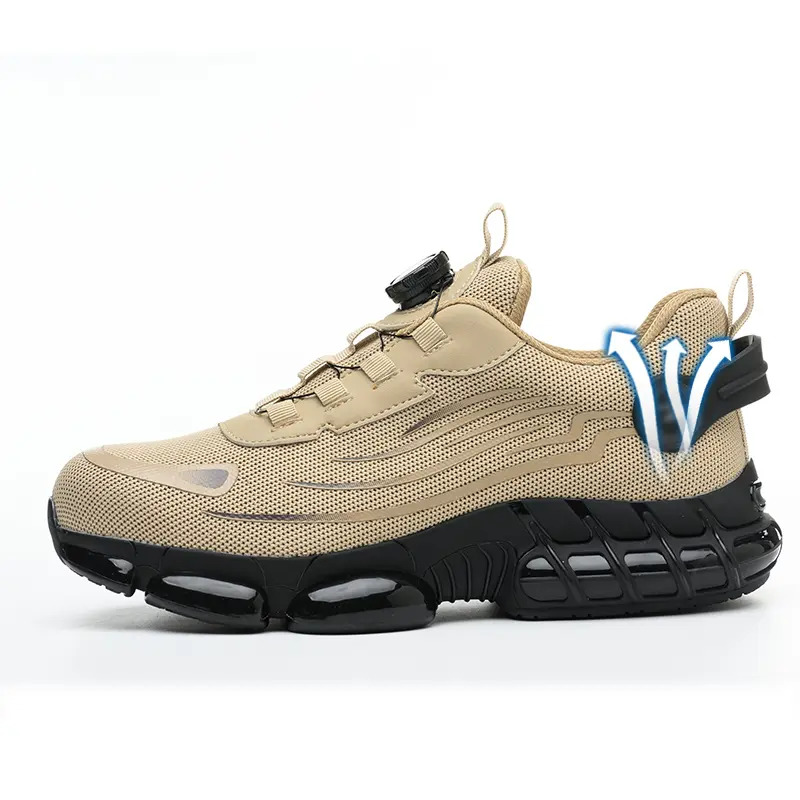 Qingruipai Men's Steel Toe Work Shoes