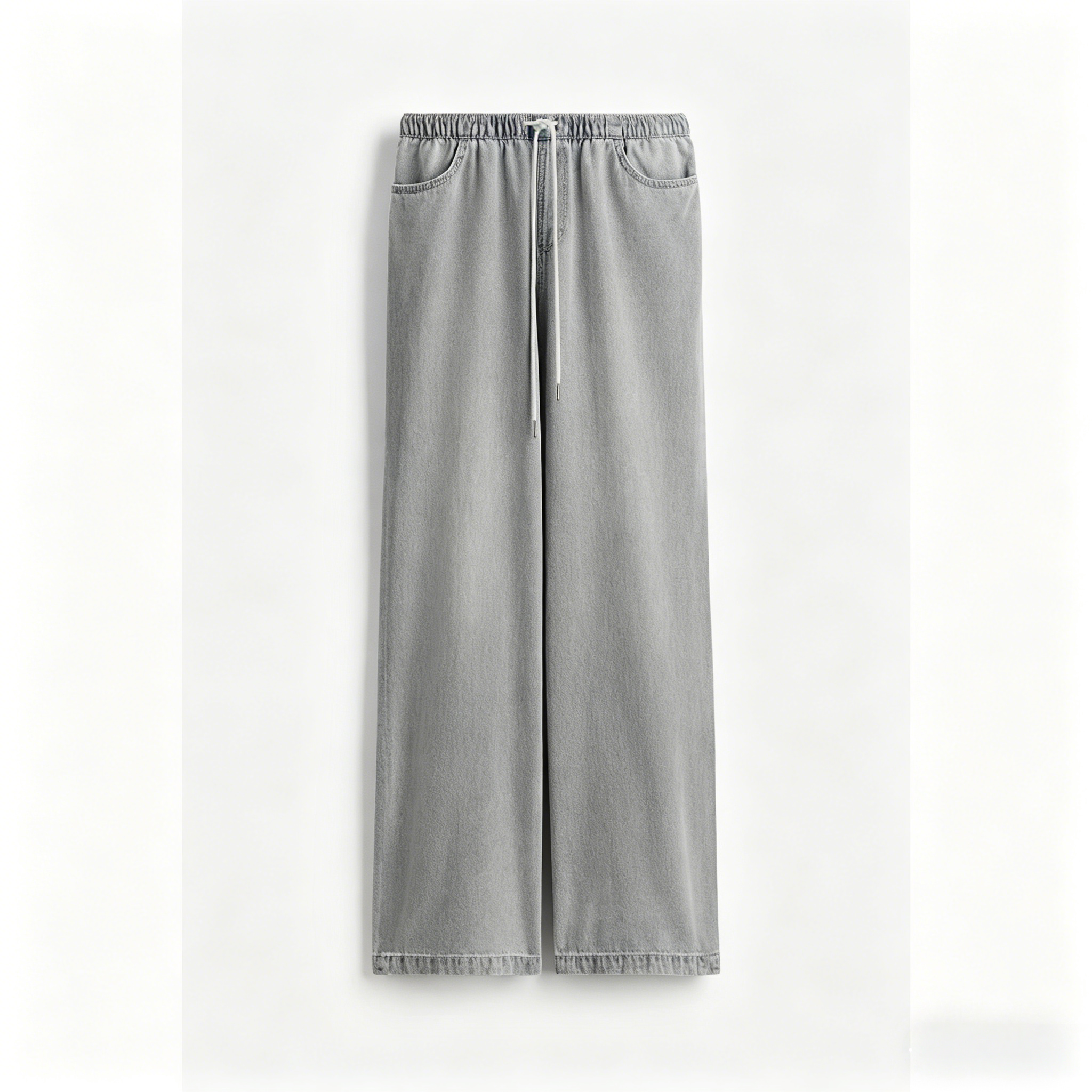 Denim drawstring trousers